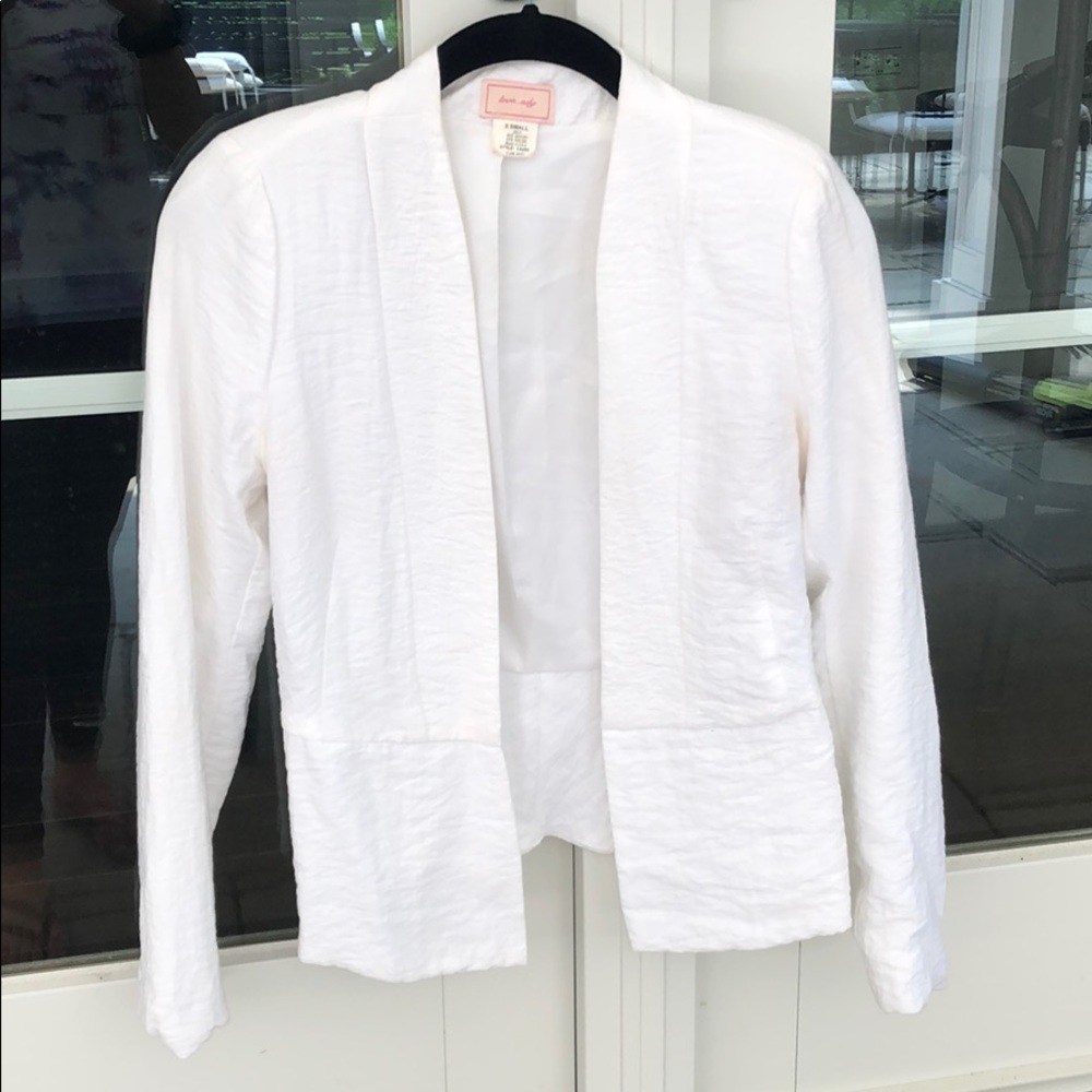 White linen blazer